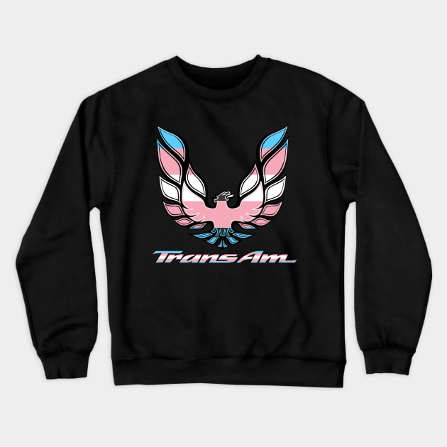 Trans Am Transgender Flag Transgender Pride Flag Crewneck Sweatshirt by MiamiTees305